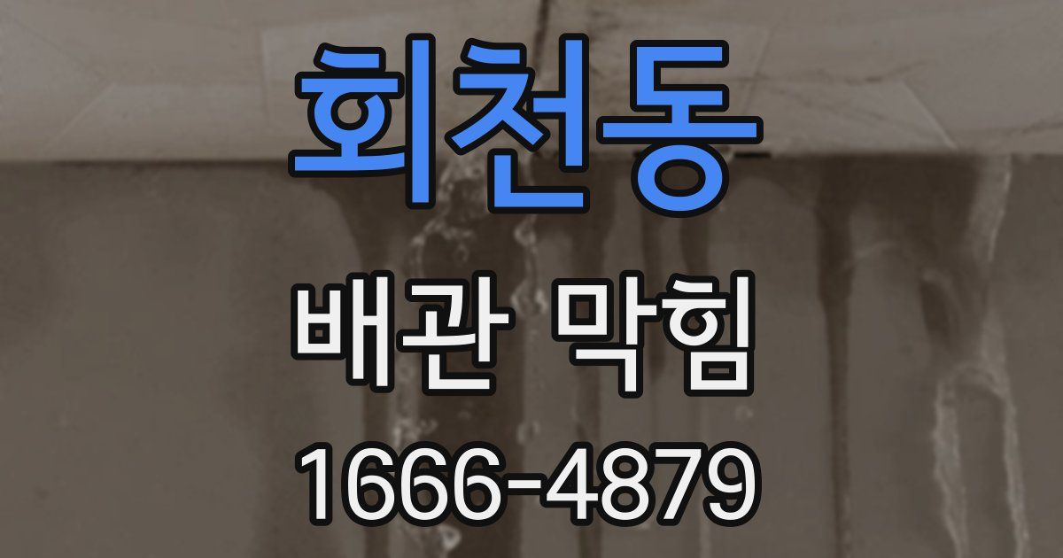 회천동 배관 막힘