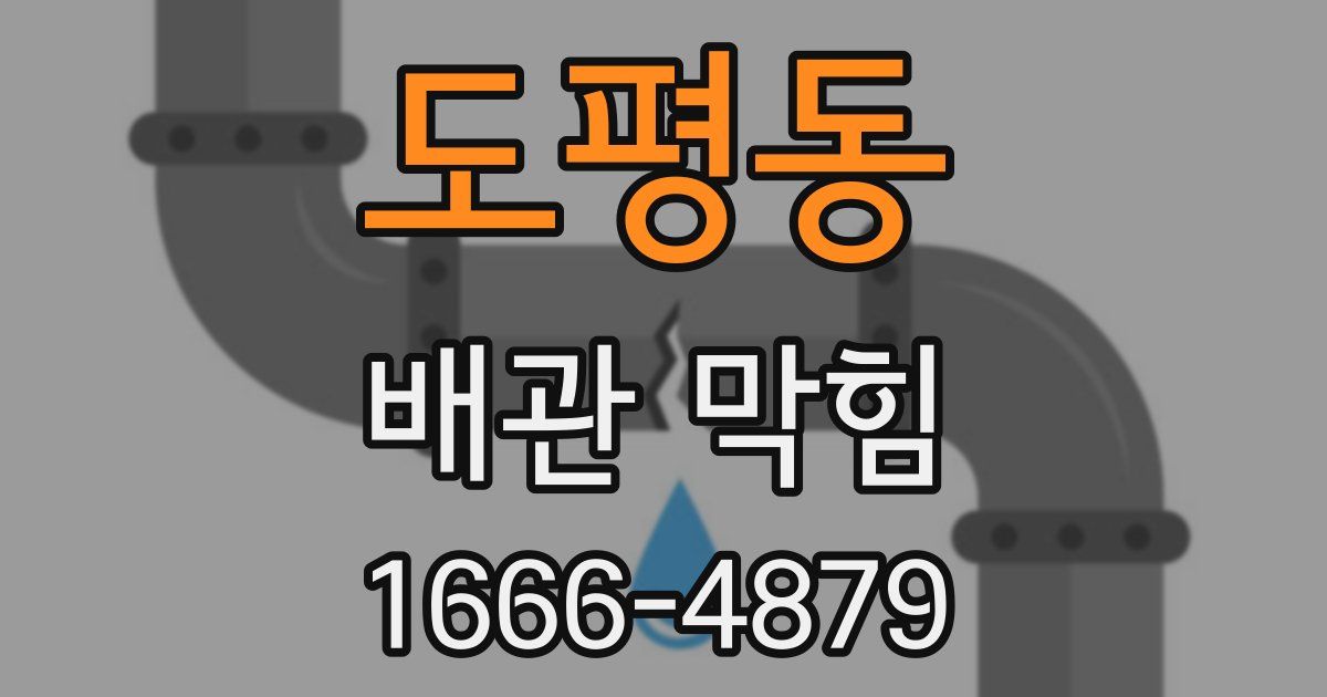 도평동 배관 막힘