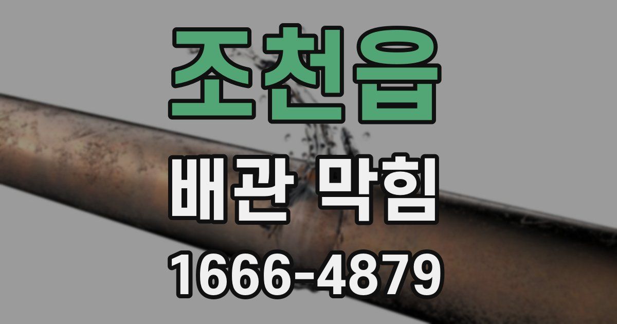 조천읍 배관 막힘