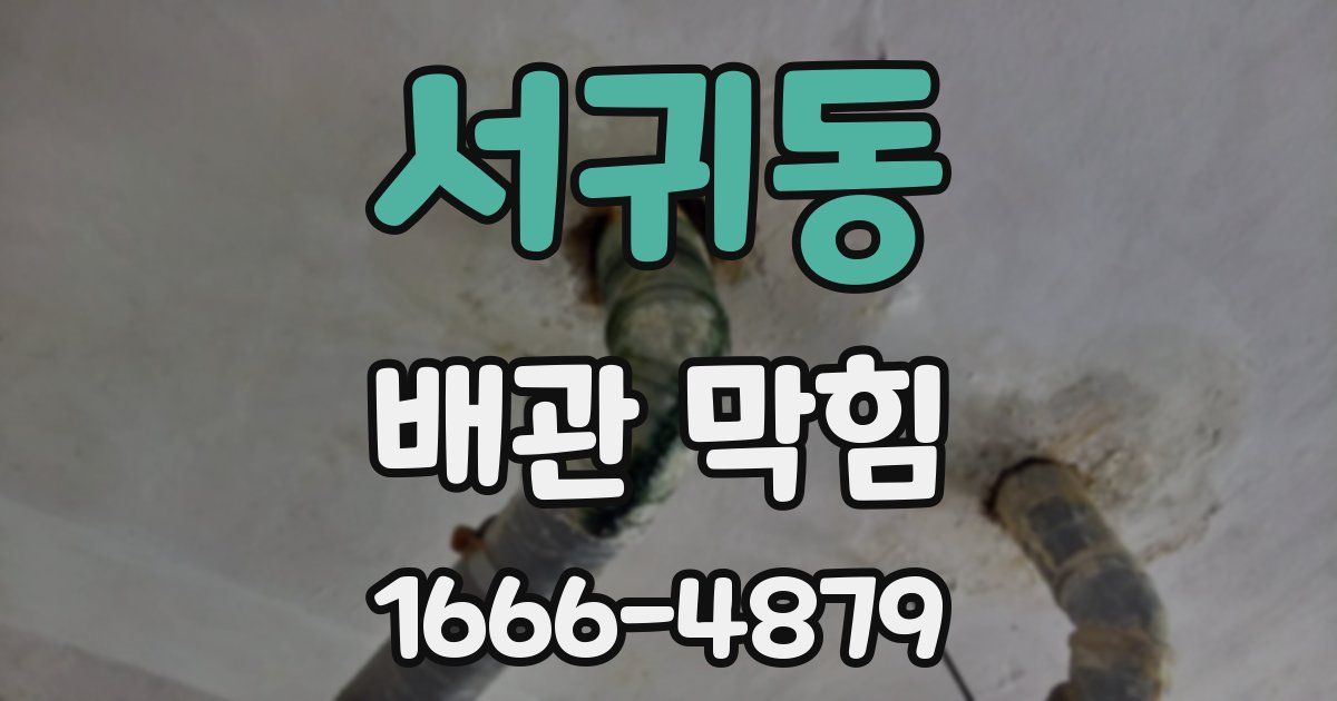 서귀동 배관 막힘