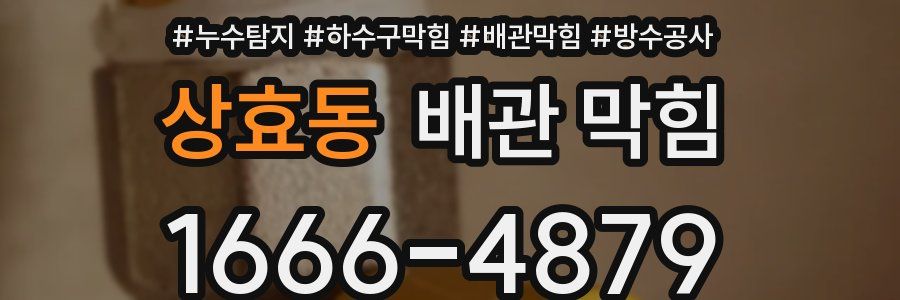 상효동 배관 막힘