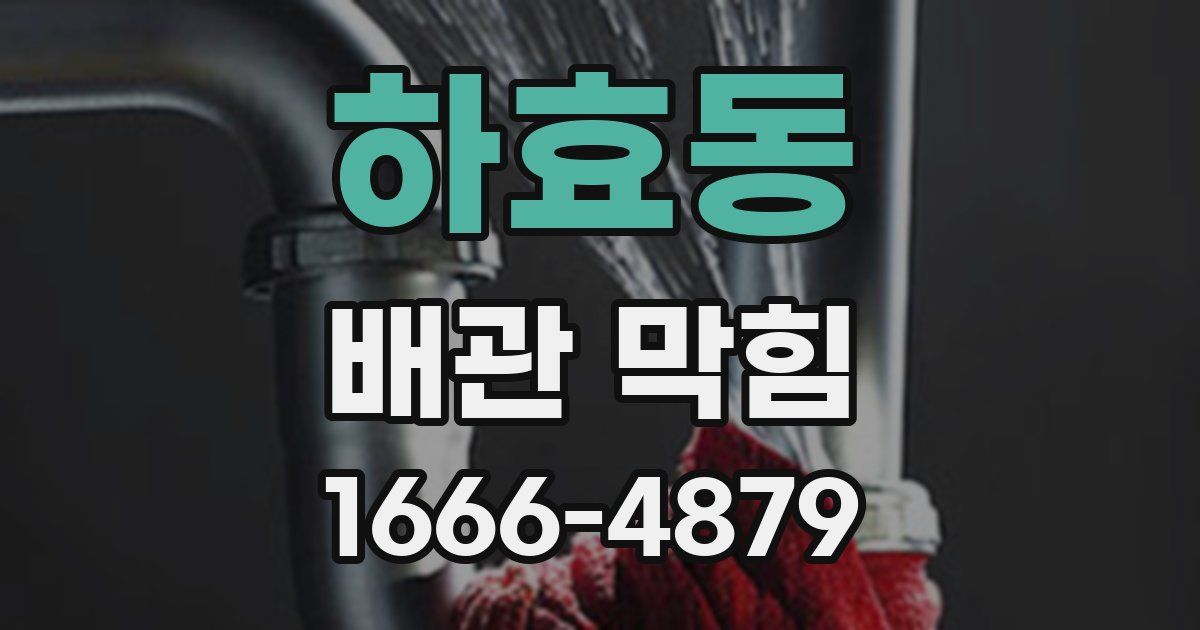 하효동 배관 막힘
