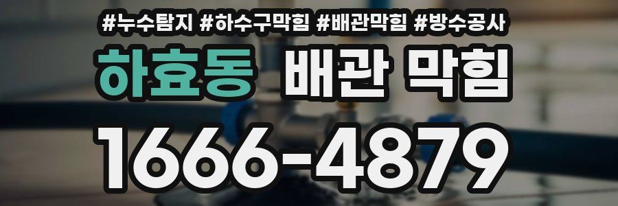 하효동 배관 막힘