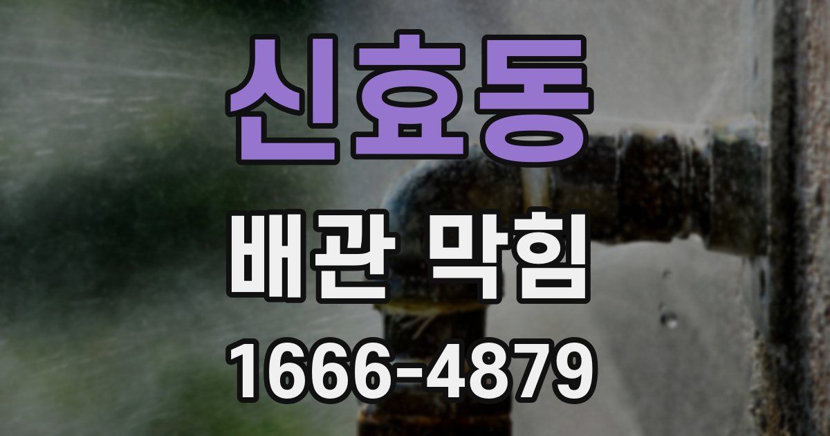 신효동 배관 막힘