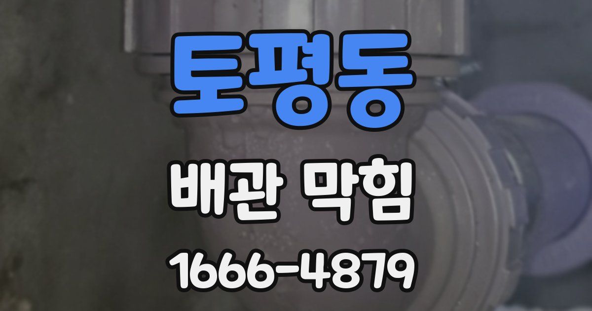 토평동 배관 막힘