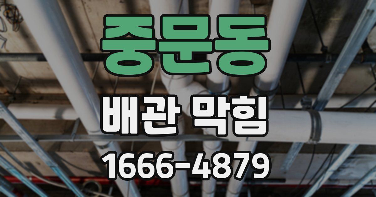 중문동 배관 막힘