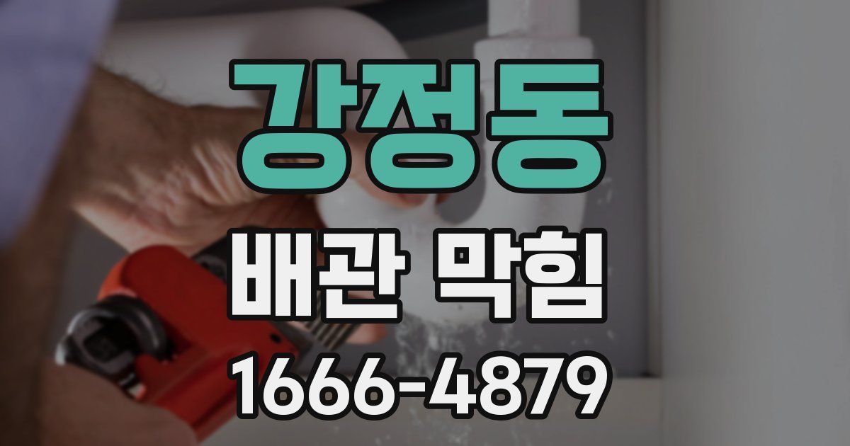 강정동 배관 막힘