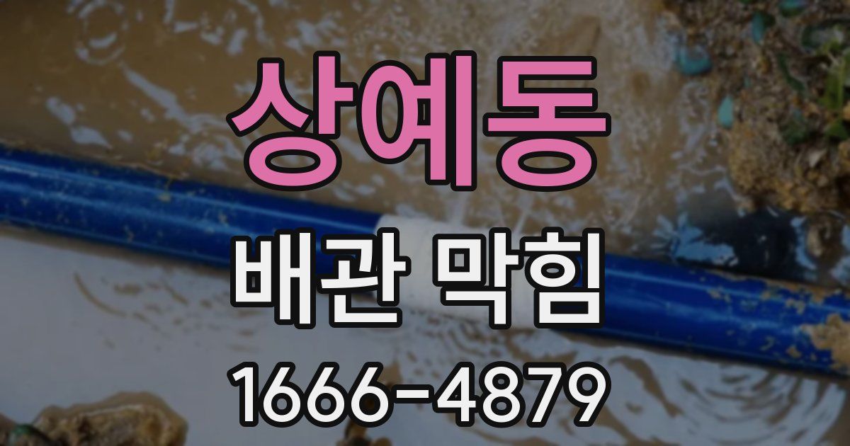 상예동 배관 막힘