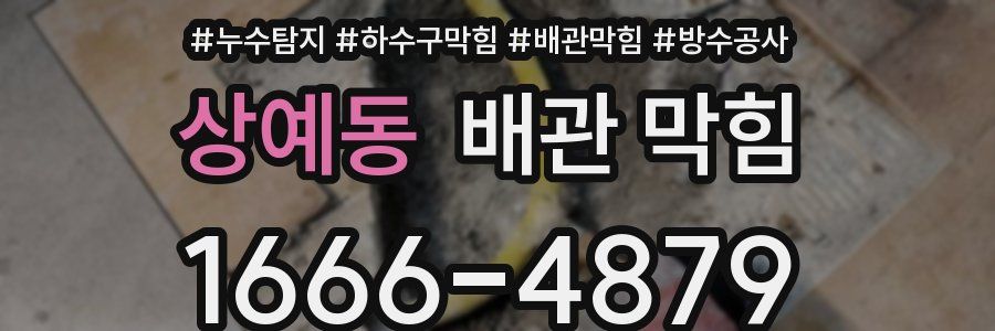 상예동 배관 막힘