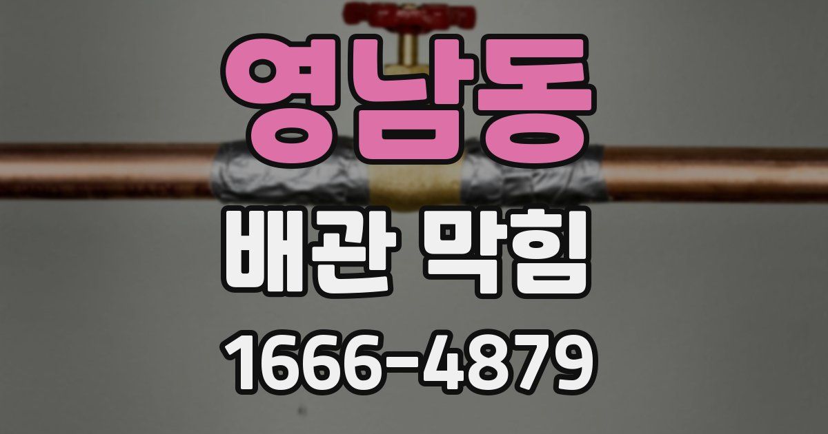 영남동 배관 막힘