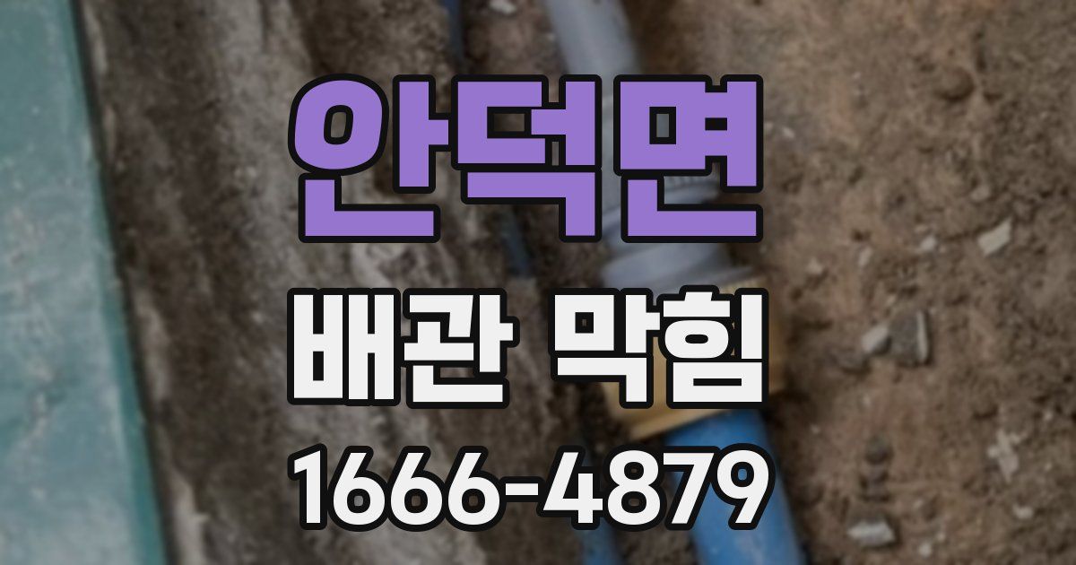 안덕면 배관 막힘