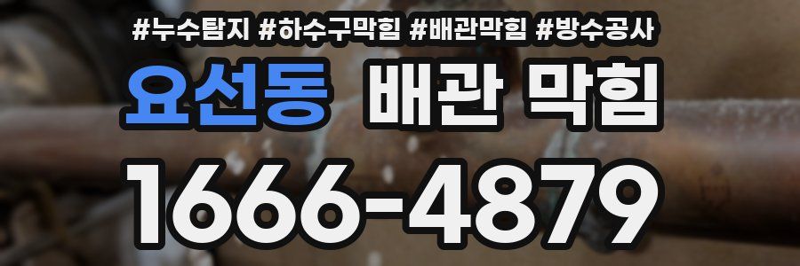 요선동 배관 막힘