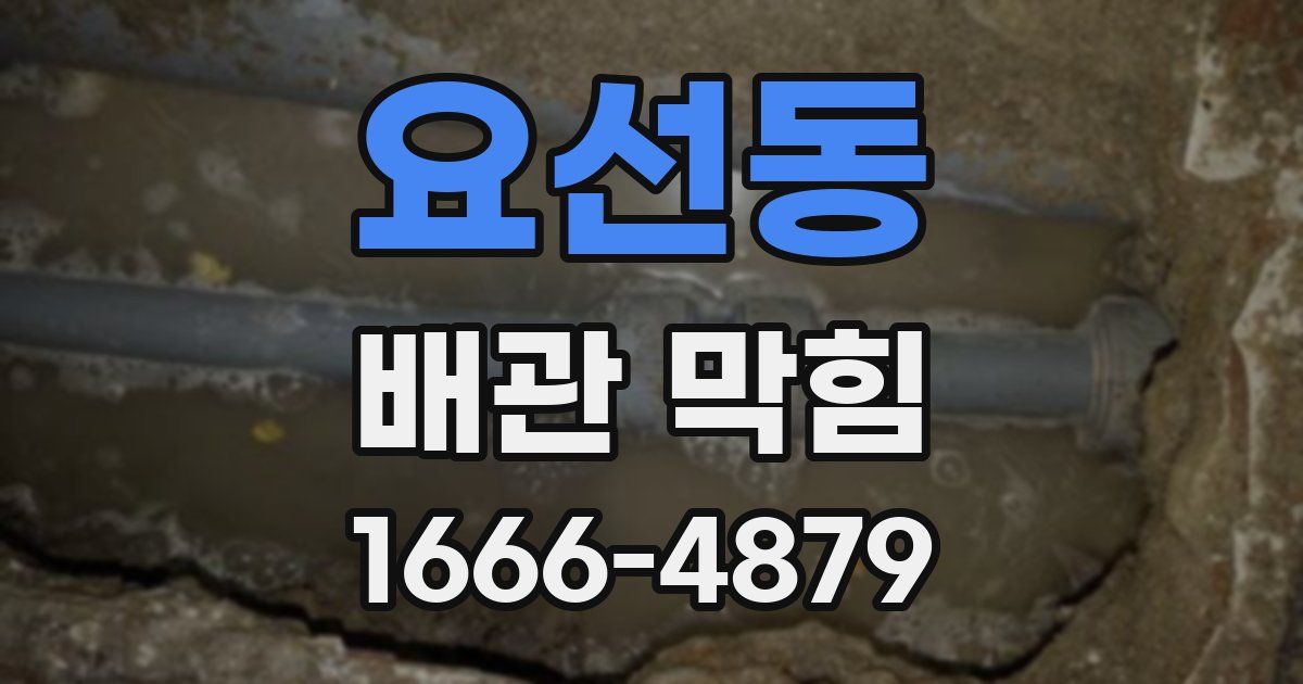 요선동 배관 막힘