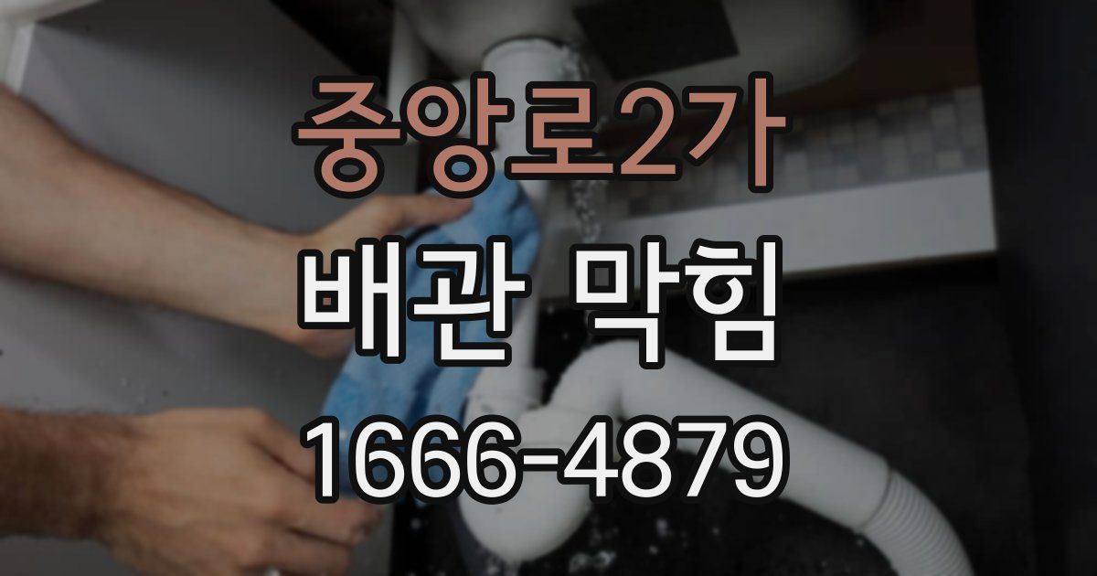중앙로2가 배관 막힘