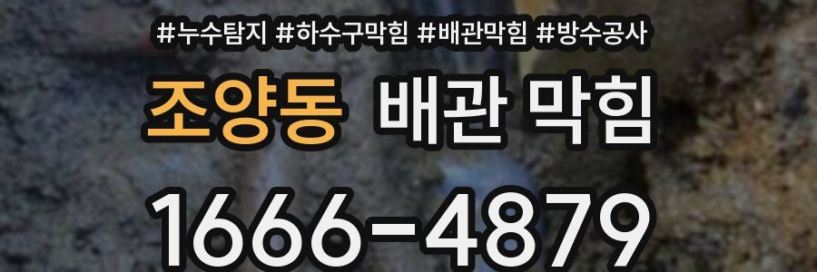 조양동 배관 막힘