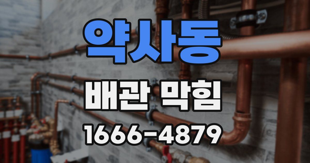약사동 배관 막힘