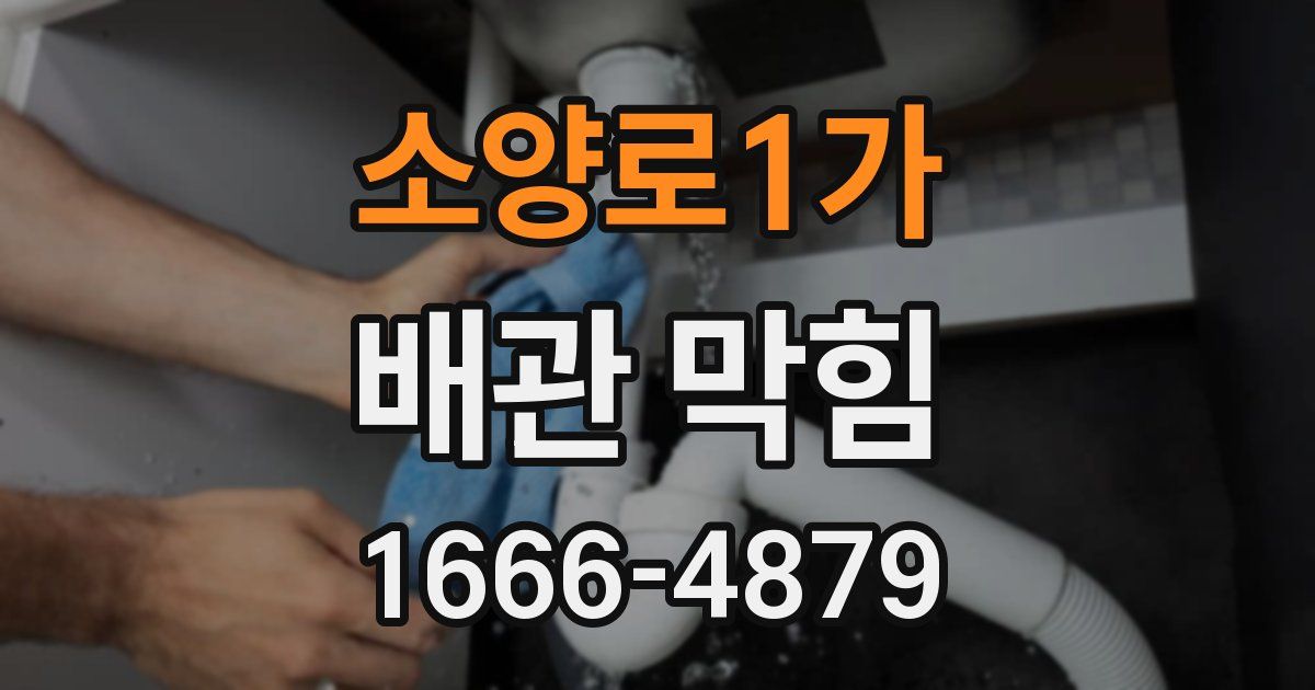 소양로1가 배관 막힘