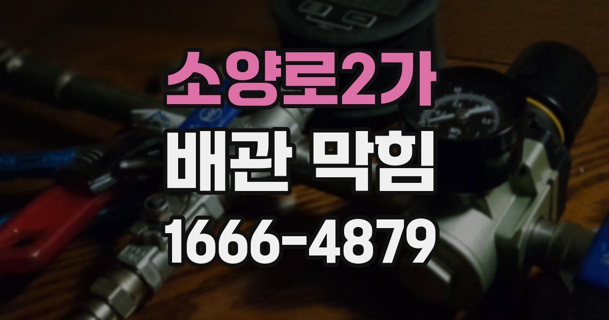 소양로2가 배관 막힘