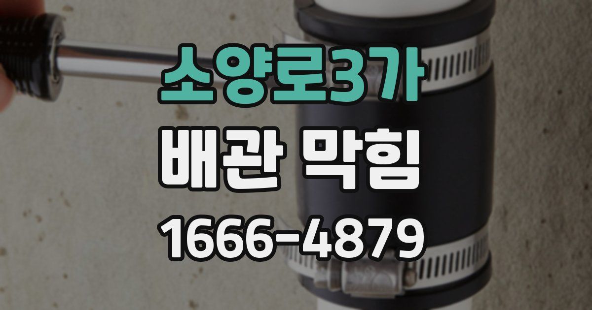 소양로3가 배관 막힘
