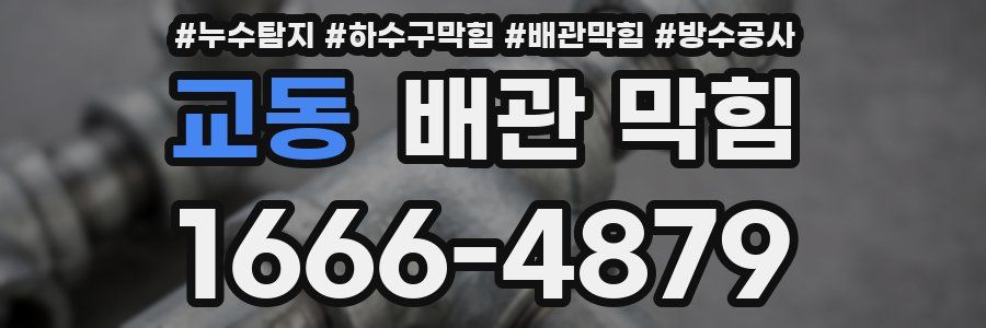 교동 배관 막힘