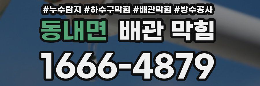 동내면 배관 막힘