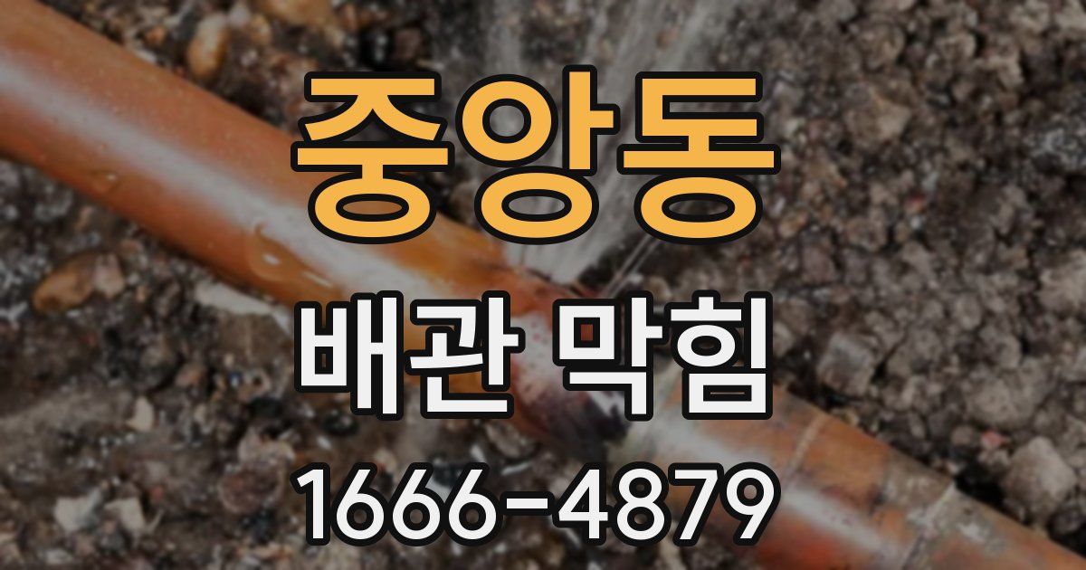 중앙동 배관 막힘