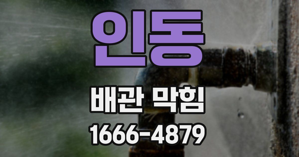 인동 배관 막힘