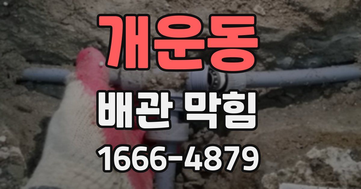 개운동 배관 막힘