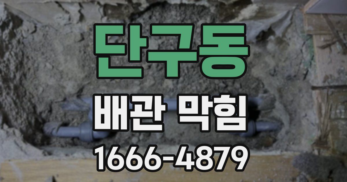 단구동 배관 막힘