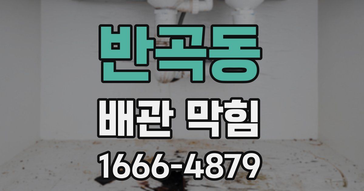 반곡동 배관 막힘