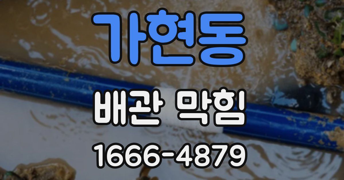 가현동 배관 막힘