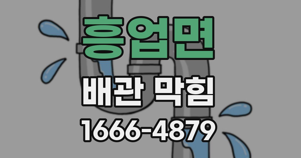흥업면 배관 막힘