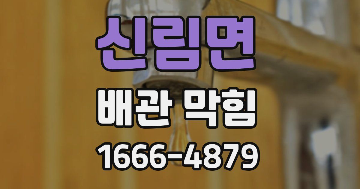 신림면 배관 막힘