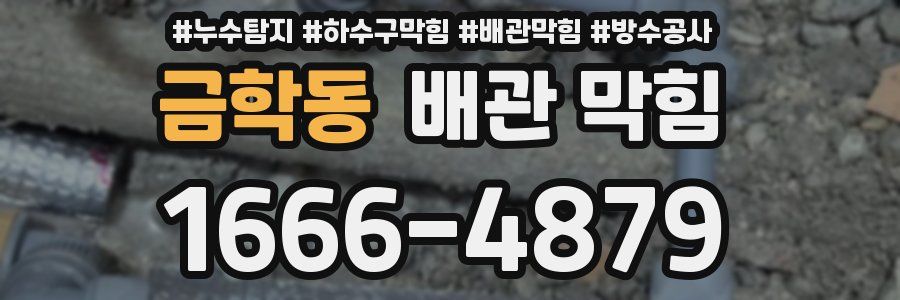 금학동 배관 막힘