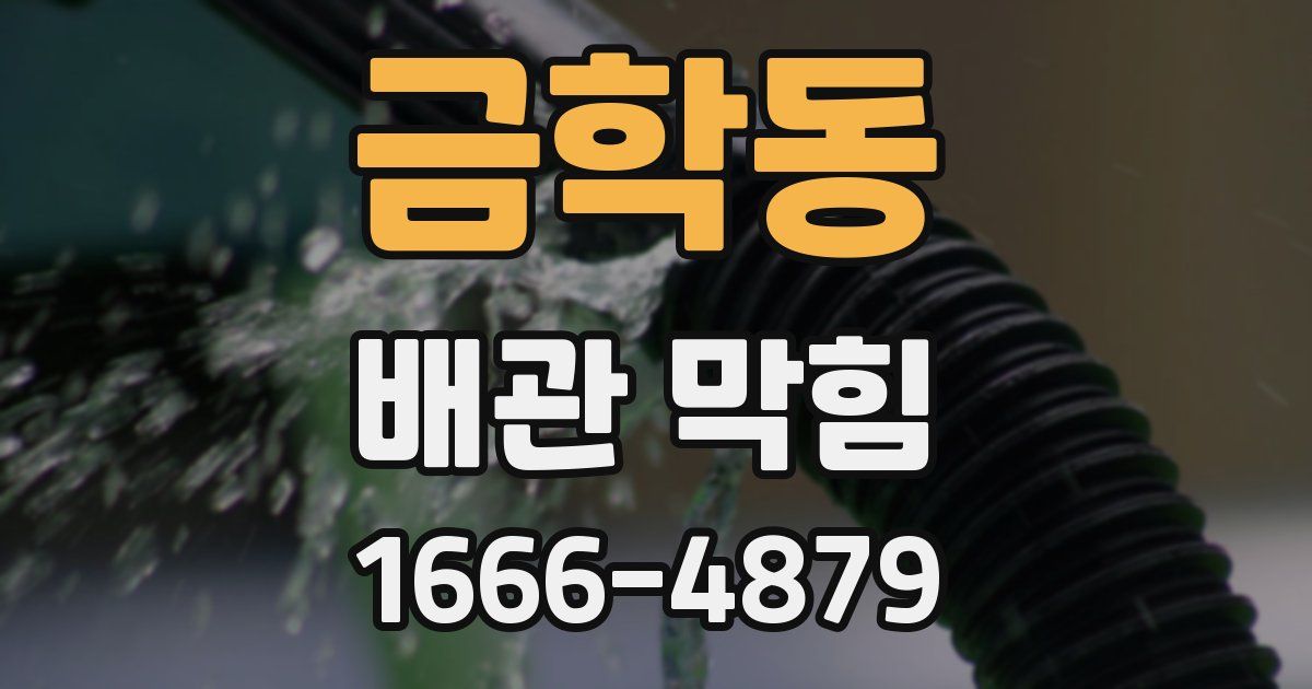 금학동 배관 막힘