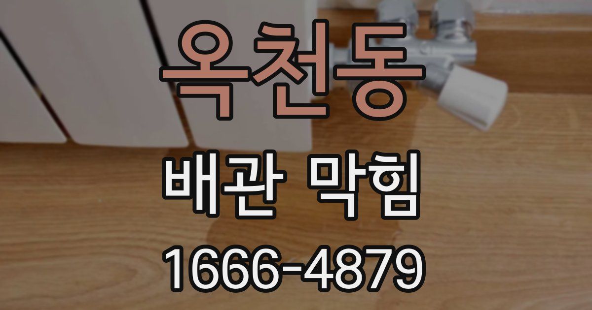 옥천동 배관 막힘