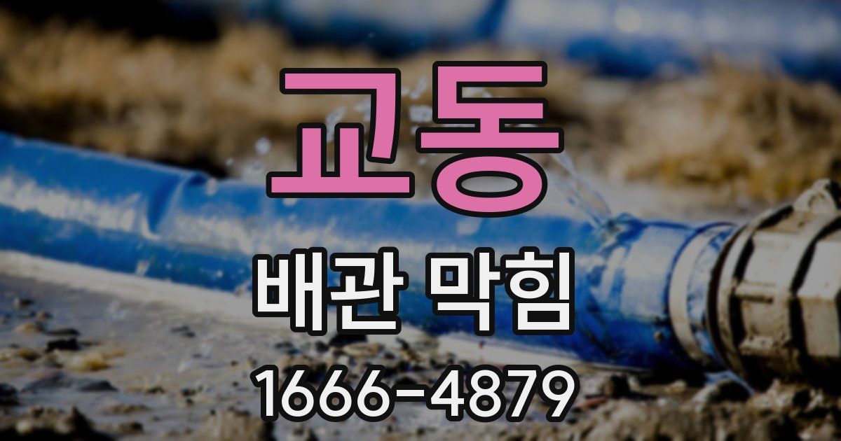 교동 배관 막힘