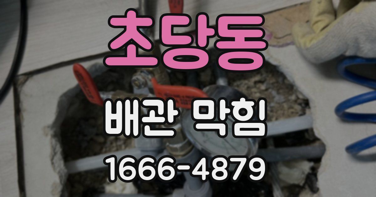 초당동 배관 막힘