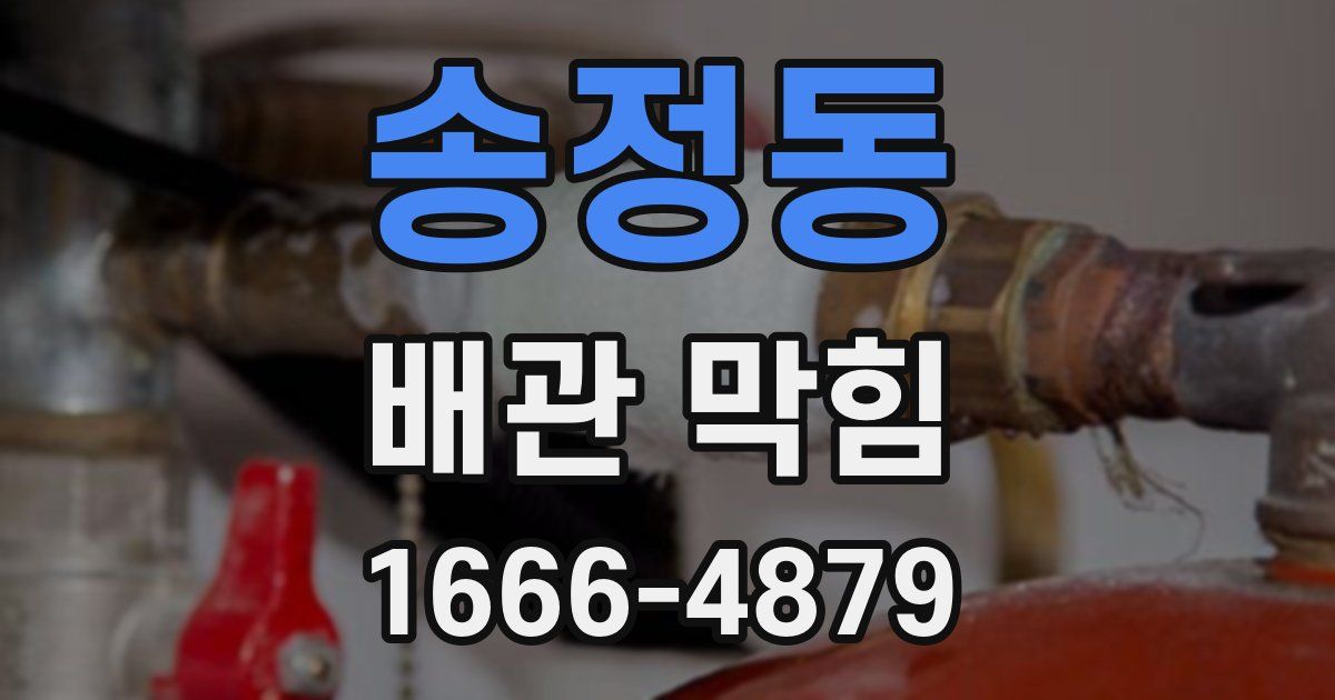 송정동 배관 막힘