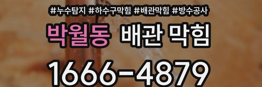 박월동 배관 막힘