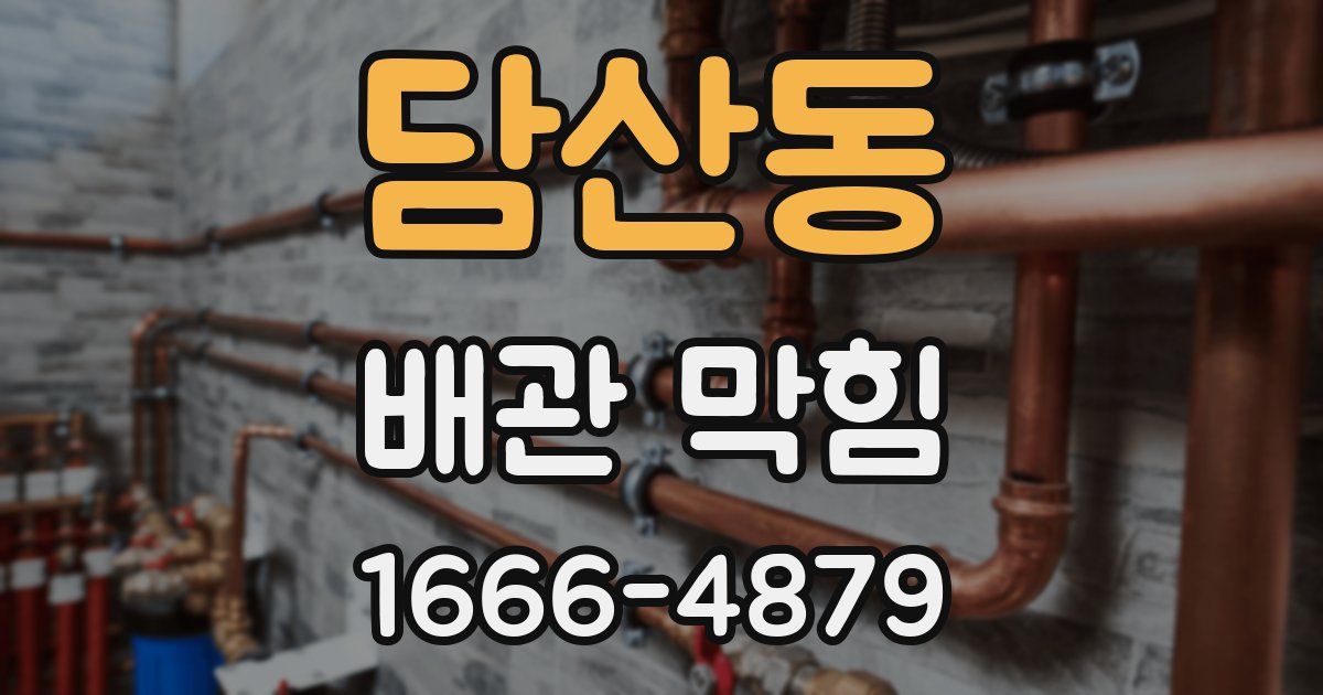 담산동 배관 막힘