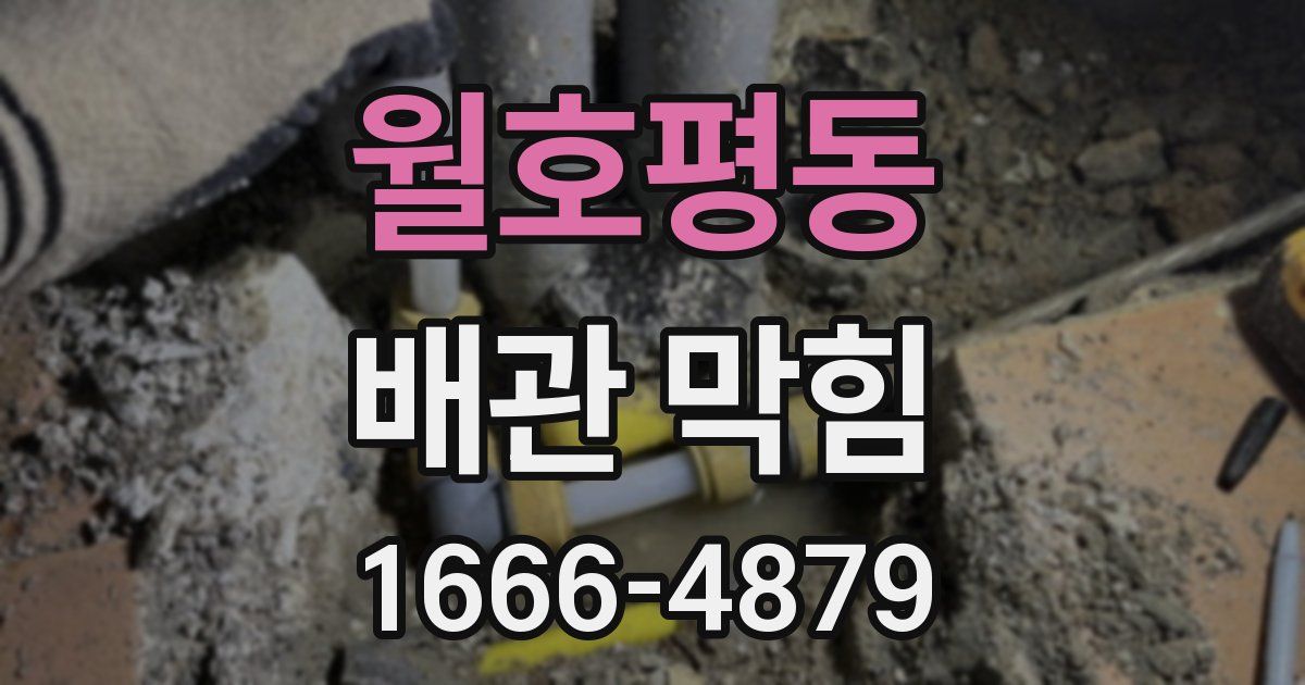월호평동 배관 막힘