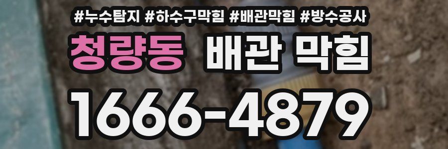 청량동 배관 막힘