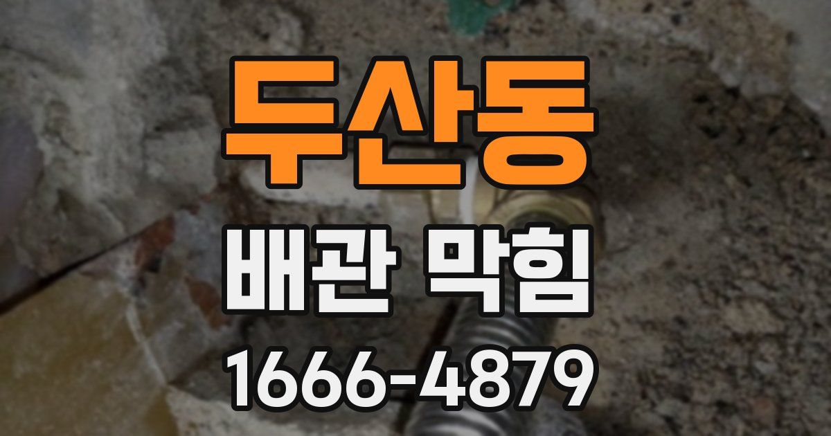 두산동 배관 막힘