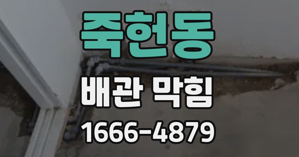 죽헌동 배관 막힘