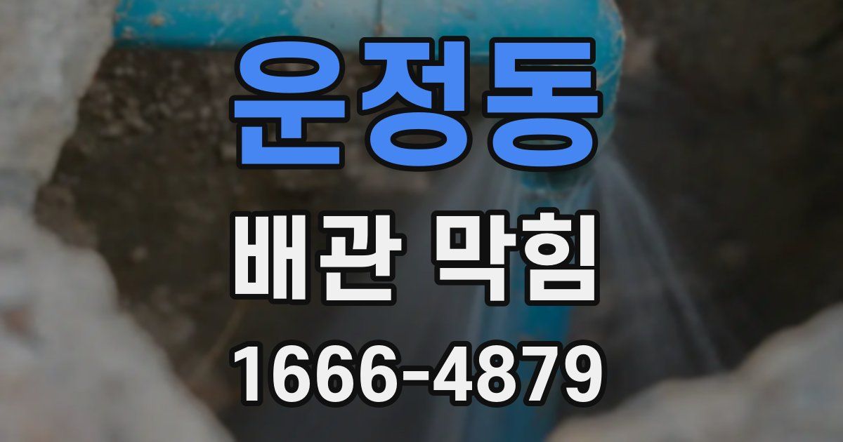 운정동 배관 막힘