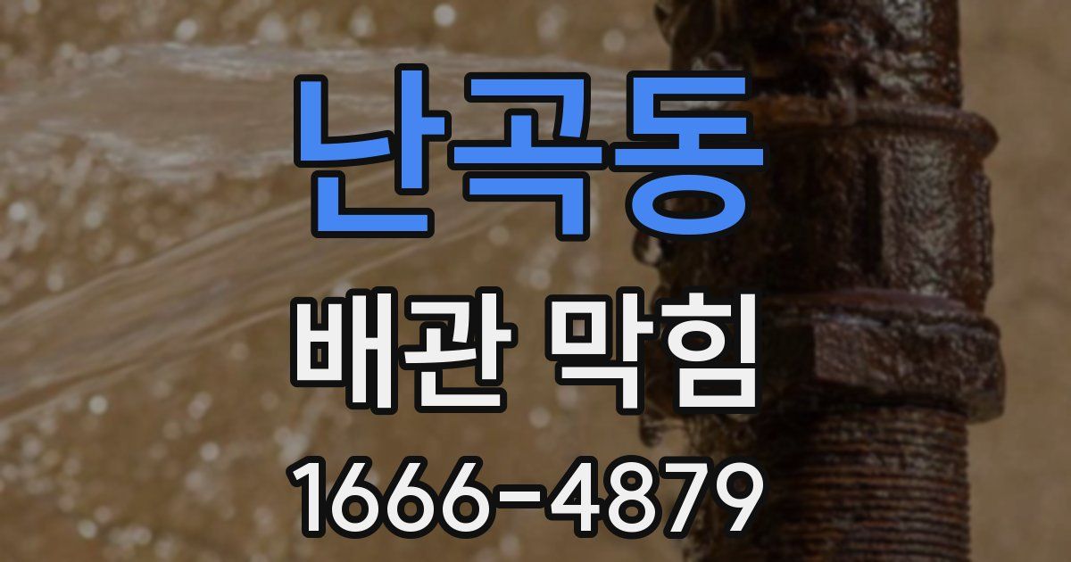 난곡동 배관 막힘