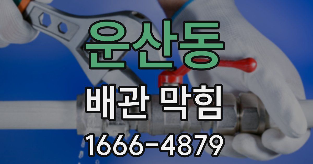 운산동 배관 막힘