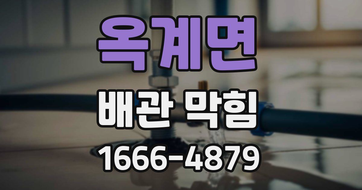 옥계면 배관 막힘