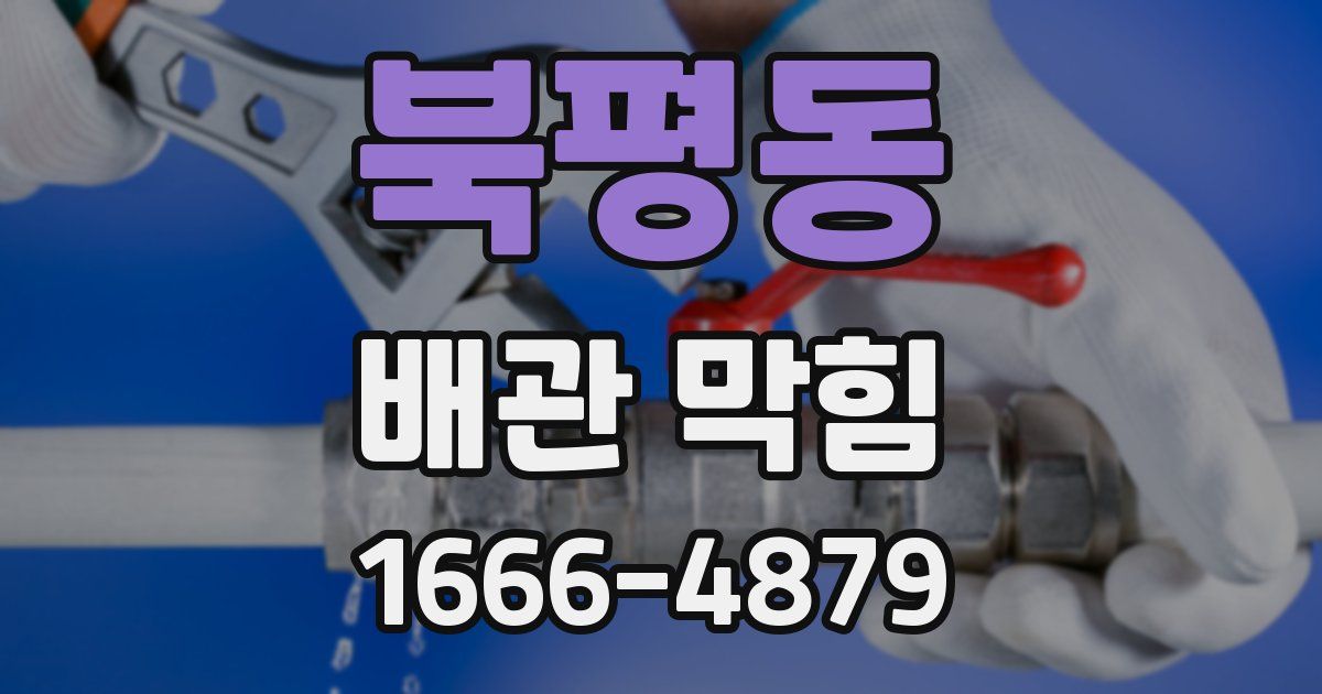 북평동 배관 막힘